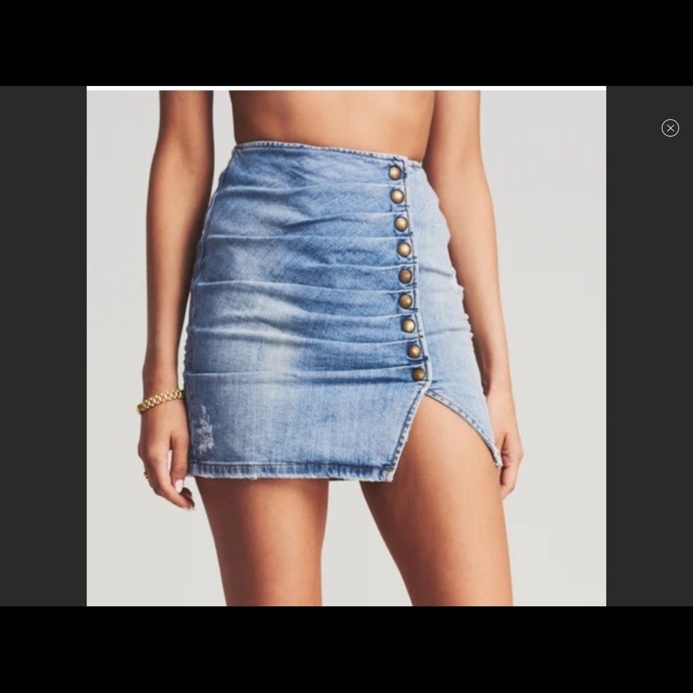 Retrofete Willa skirt light denim blue Sz S